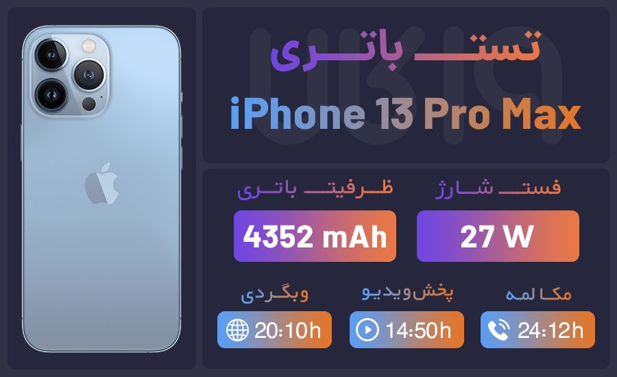 عملکرد باتری ایفون ۱۳ پرومکس