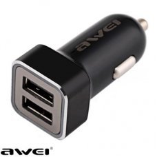 شارژر فندکی 2 پورت USB مدل C200- آوی | Awei C-200 Dual-Output USB Car Charger