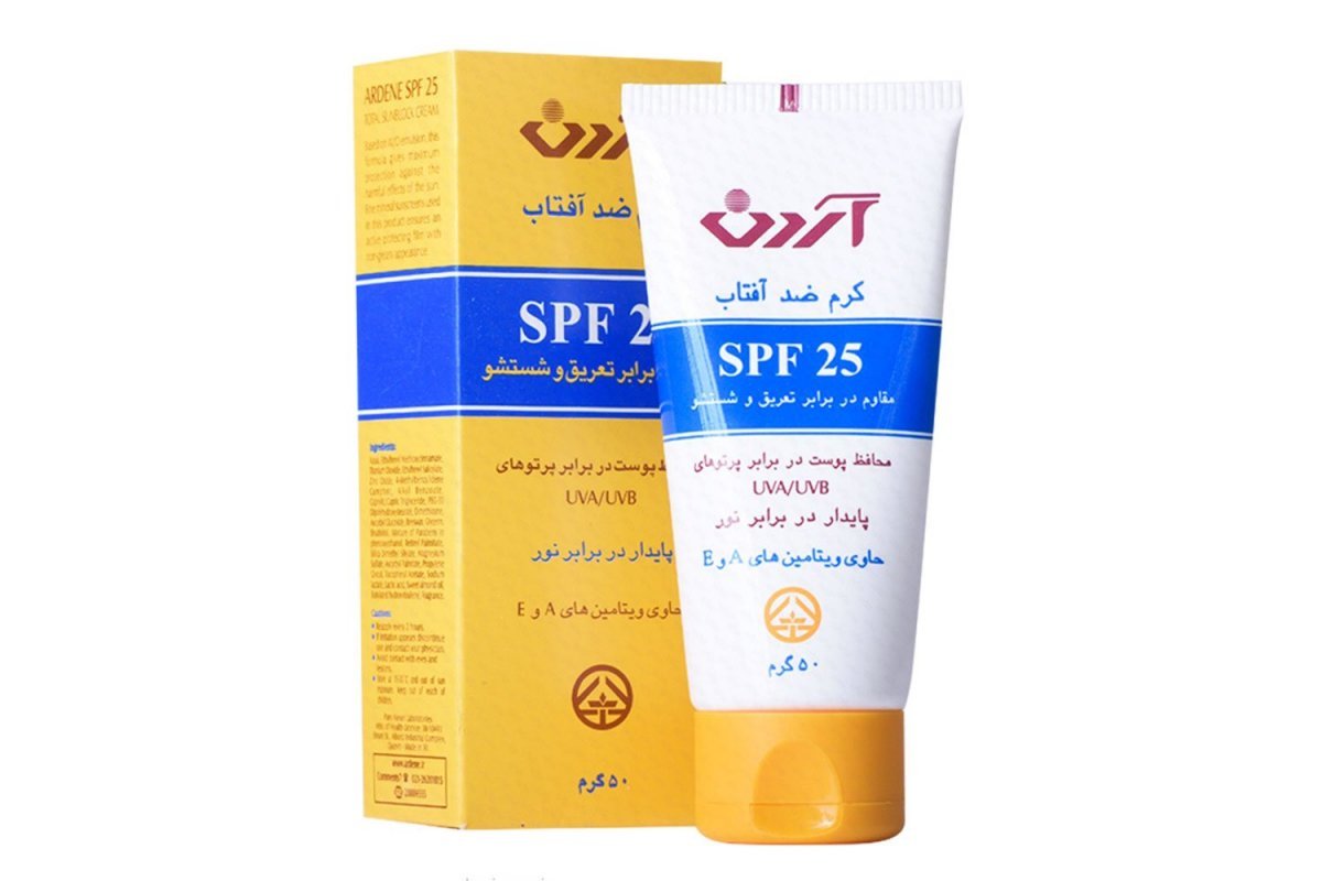 مشخصات، قیمت و خرید کرم ضد آفتاب مقاوم در برابر تعریق و شستشو SPF 25  آردن | ۱۹کالا