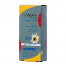 مشخصات، قیمت و خرید کرم ضد آفتاب آقایان مناسب برای انواع پوست SPF40 سان سیف 50 گرم | ۱۹کالا