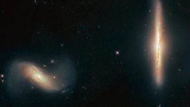 Photo of هابل تصویر زیبایی از همنشینی دو کهکشان را ثبت کرد!