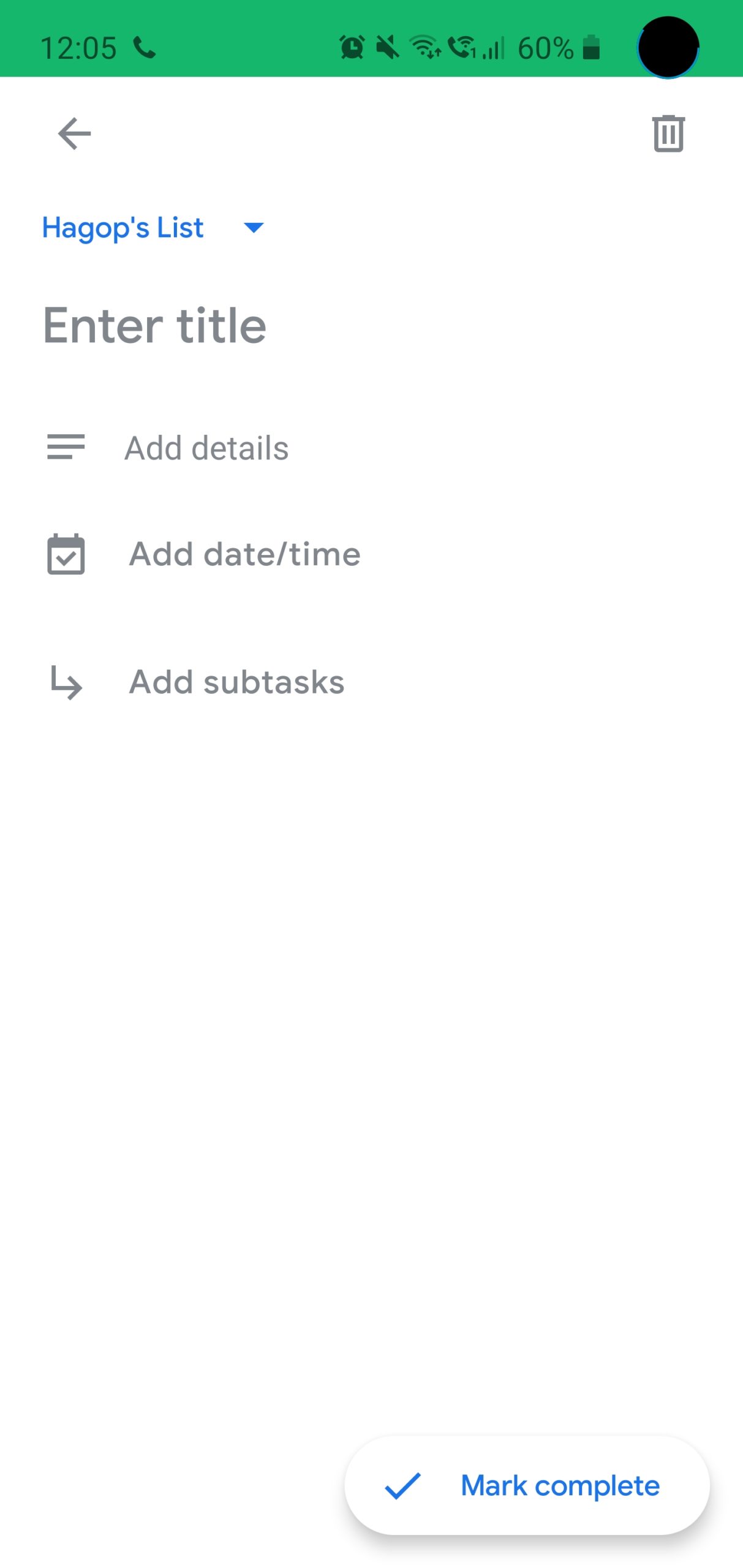 اپلیکیشن برنامه ریزی Google Tasks