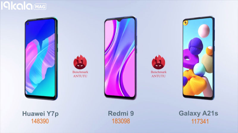 ویدئو مقایسه سامسونگ A21s، شیائومی Redmi 9 و هوآوی Y7p!