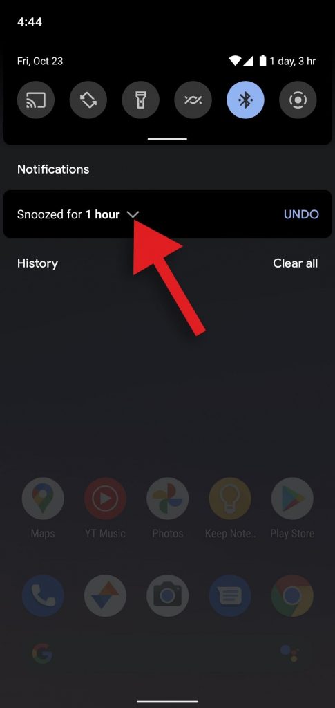 تنظیمات Snoozing
