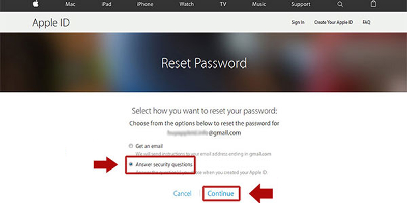 باز کردن اپل ایدی فراموش شده