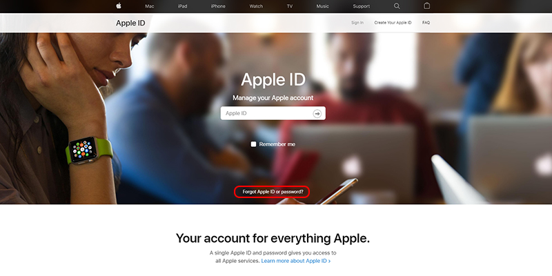 فراموش کردن اپل آیدی