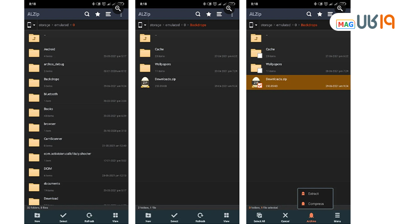 آموزش باز کردن فایل زیپ در اندروید