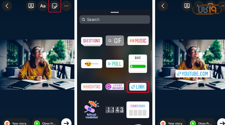 گذاشتن لینک تلگرام در استوری اینستاگرام