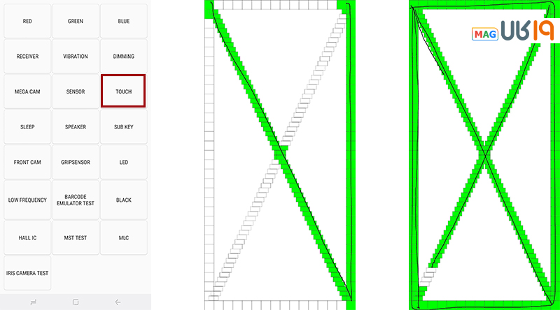 کد تست تاچ گوشی سامسونگ