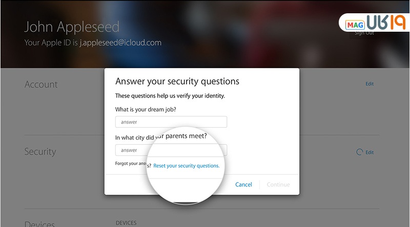 فراموش کردن اپل ایدی