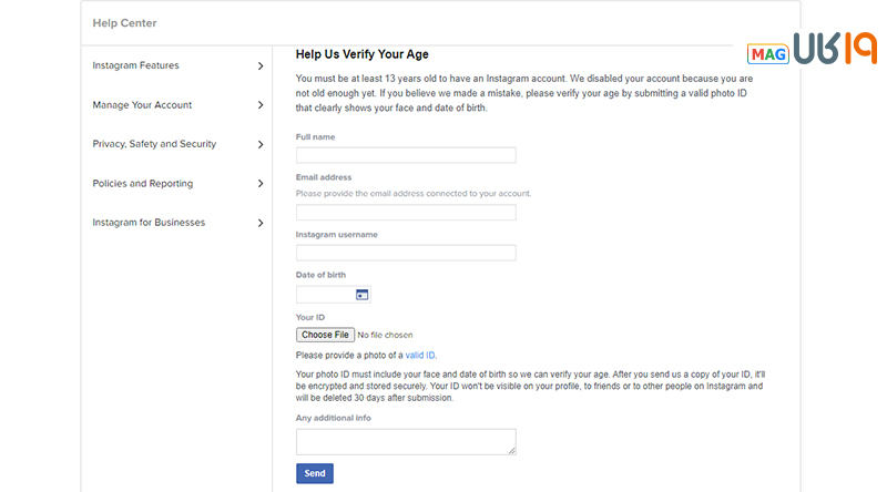 بازگرداندن پیج زیر ۱۳ سال