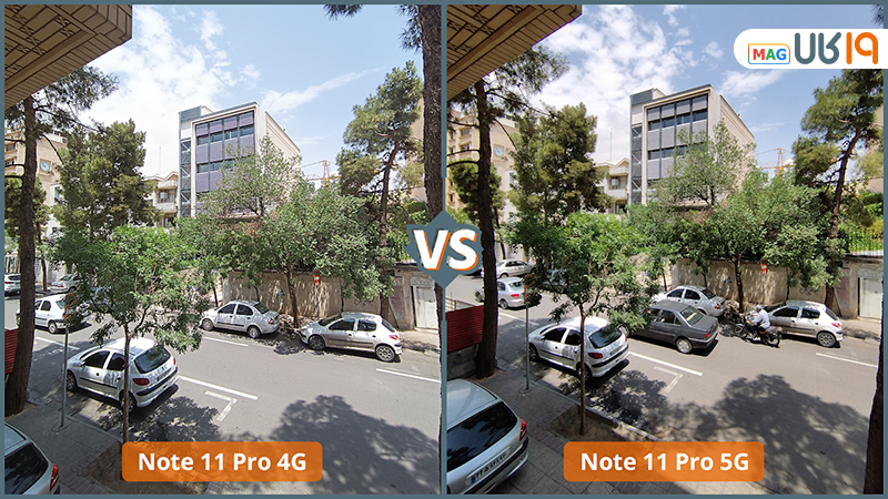مقایسه redmi note 11 pro نسخه 4G و 5G از نظر دوربین 