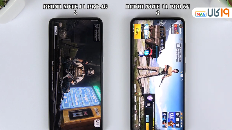 مقایسه redmi note 11 pro نسخه 4G و 5G از نظر نرم افزار
