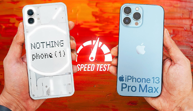 مقایسه تست سرعت iPhone 13 ProMax و ناتینگ فون+ویدیو