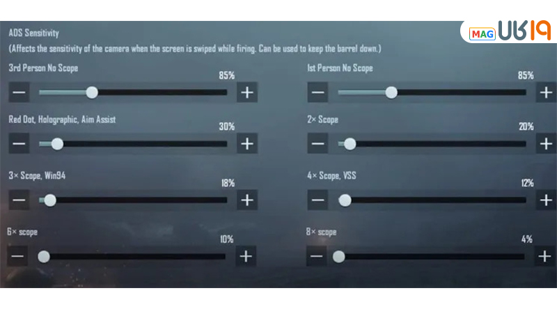 تنظیمات حساسیت پابجی موبایل