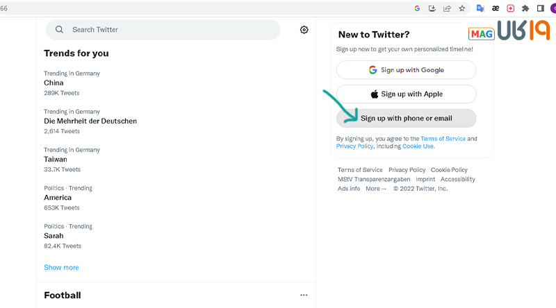 ساخت اکانت توییتر بدون شماره تلفن
