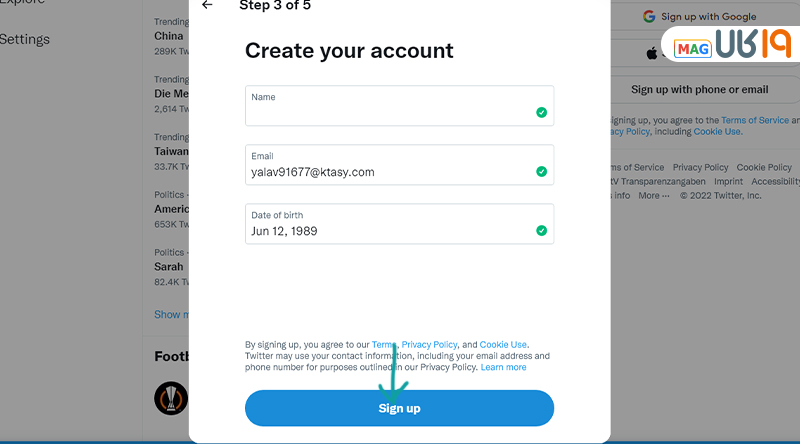 چرا نمیشه حساب توییتر ساخت