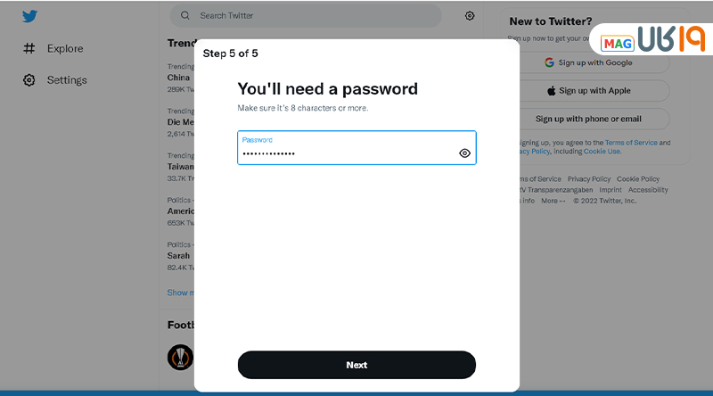 مشکل ساخت اکانت توییتر