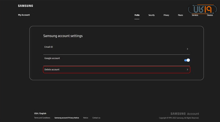 چگونه سامسونگ اکانت را حذف کنیم- مرحله سوم