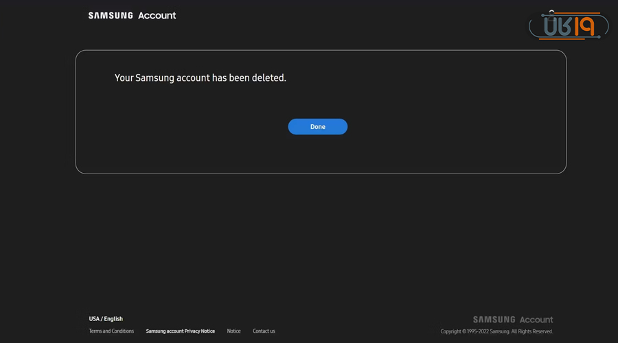 حذف حساب کاربری سامسونگ-مرحله 6