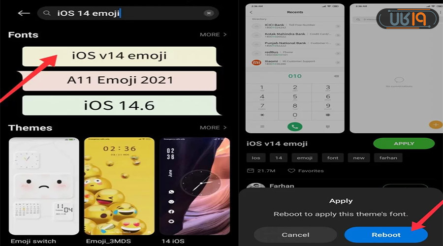 تبدیل ایموجی شیائومی به ایفون با zfont 