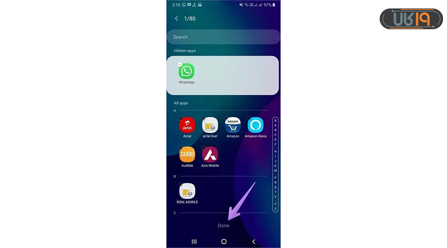 چگونه در سامسونگ برنامه مخفی کنیم