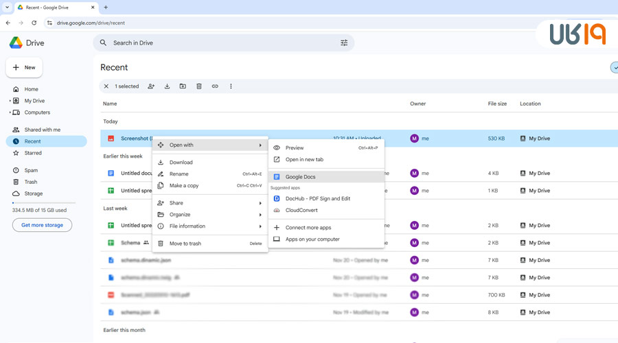 تبدیل عکس به متن در گوگل درایو