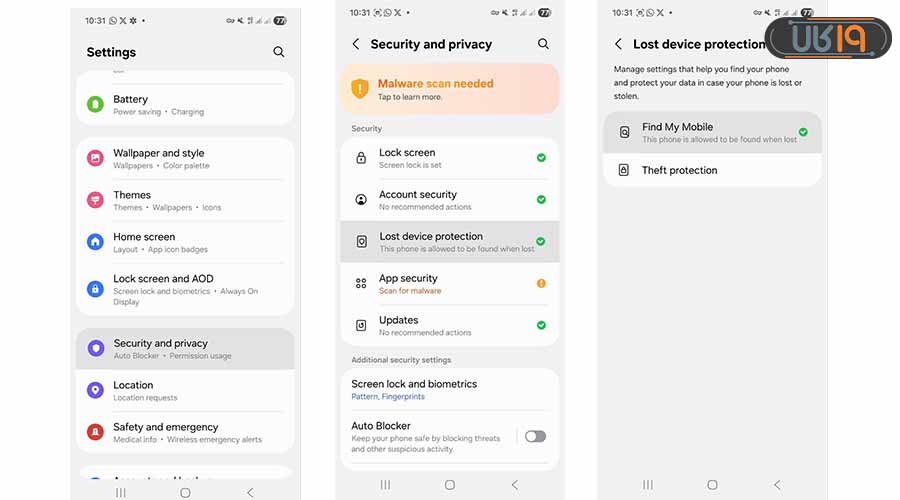 فعال‌سازی Find My Mobile سامسونگ
