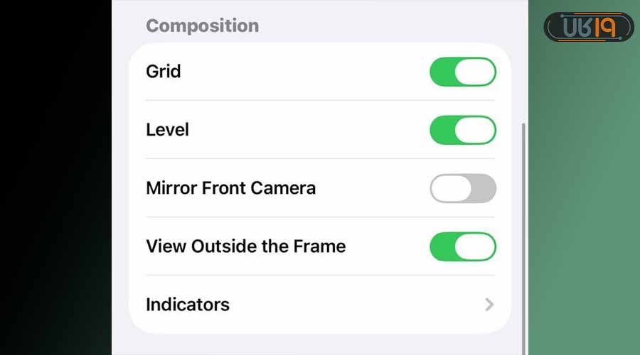 آینه‌ای شدن دوربین سلفی